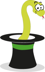 Cartoon Snake in a hat image